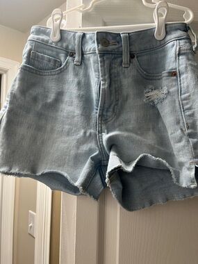 Old Navy Light Blue Distressed Denim Cutoff Shorts